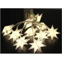 FHS Catena luminosa a LED a forma di stelle F-H-S, 10 LED – confezione da 12 pezzi