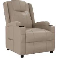 vidaXL Poltrona relax cappuccino-marrone in Pelle finta