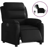 vidaXL Recliner elettrico in Pelle finta nera