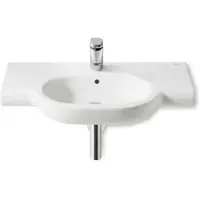 Roca Meridian - Lavabo 850x460 mm, con sfioratore, foro per rubinetto, bianco A32724D000