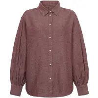 KnowledgeCotton Apparel Women's Fisbone Flanel Camicetta Donna (XL, marrone)