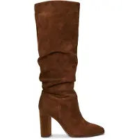 Ralph Lauren per donna. 802937807002 Stivali alti Artizan in camoscio marrone (38.5), Pelle, 5 a 8cm, Nessuno, Casual