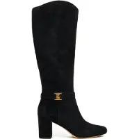 Ralph Lauren per donna. 802967843001 Stivali in pelle nera opaca Poly (36), Nero, 5 a 8cm, Cerniera, Casual