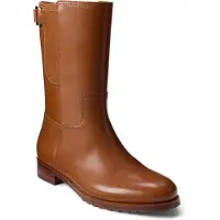 Ralph Lauren per donna. 802980069002 Stivaletti in pelle marrone Tasha (38), Basso, Cerniera, Casual