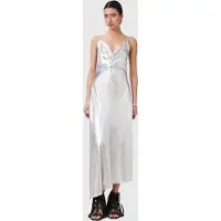 AllSaints Alexia Dress Metallic Silver Taglia: 4 | Abiti Midi Outlet | Donna | Grigio