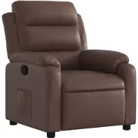 vidaXL Poltrona relax in Pelle finta marrone