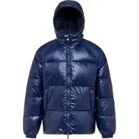 Pyrenex - Piumino in piuma naturale - Sten Amiral per Uomo in Pelle - Taglia S - Blu navy