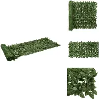 The Living Store Paravento per balcone con foglie verde scuro 200x75 cm