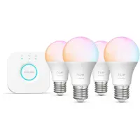 Philips Hue White & Color Ambiance Essential Starter Kit: 4 E27 Lampadine Connesse (806 Lm)