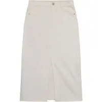 KnowledgeCotton Apparel Women's Mid Length H. Twill Skirt Gonna Donna (27, grigio)