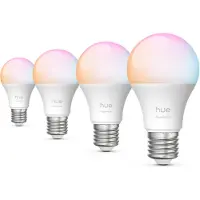 Philips Hue White & Color Ambiance Essential A60 - Lampadina Smart E27 - 806 Lm - 8 W - Confezione Da 4