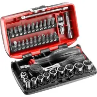 Facom Set di bussole 1/4Z esagonale, 38 pezzi