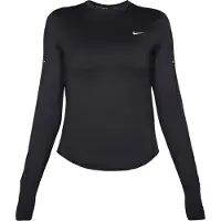 Nike Women's Swift DF UV Long-Sleeve Crew Running Top Maglia da corsa Donna (M, nero)