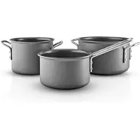 Eva Trio Set Di Pentole Grey Line 3 Pieces-1.8 L-2.5 L-3.8 L