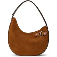 Ralph Lauren Tasha Borsa a spalla Vera Pelle 32 cm marrone