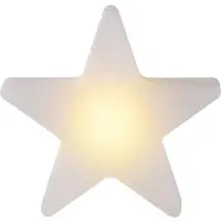 JUST LIGHT Lampada decorativa a LED ricaricabile Star, H 39,5 cm, IP44, bianca, RGBW