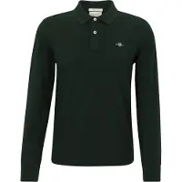 Gant per uomo. 2230 Polo in piqué con scudo verde (S), Casual, Cotone, Manica lunga