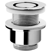 Hak Sapho Omp Accessori per il tè - Piletta rotonda non chiudibile 1 1/4", per lavabi senza troppopieno, cromo 147.545.5