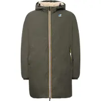 K-way - Giacca lunga isolante e impermeabile - Le Vrai 4.0 Eiffel East Orsetto Green Blackish per Uomo in Nylon - Taglia XXL - Verde