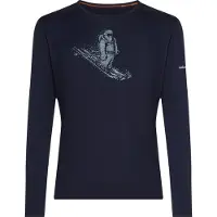Icebreaker - Primo strato in lana merino - M Merino 200 Oasis LS Crewe Skiing Yeti Midnight Navy per Uomo - Taglia M - Blu navy