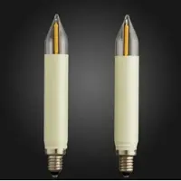 Hellum Candela LED a filamento avorio (30) 0,5W 8V bianco caldo E10 blister di 2 pezzi