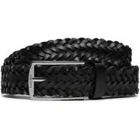 Calvin Klein Ck Casual Elongated Belt Black Braided Taglia: 105 | Cinture Outlet | Uomo | Nero