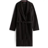 Tommy Hilfiger Waffle Bathrobe Black Taglia: M | Abbigliamento da Notte Outlet | Uomo | Nero