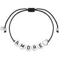 Glanzstücke Braccialetto nero / argento