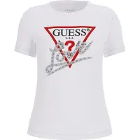 Guess Marciano GUESS Ss Cn Pearls Love Tr Pure White Taglia: XS | Maglie Sportivi Outlet | Donna | Bianco
