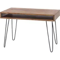 Wohnling Scrivania BAGLI marrone 110 x 60 x 76 cm in legno massiccio