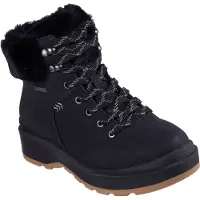 SKECHERS per donna. 168087 Stivaletti neri Park City (37), Nero, Basso, 1 a 3 cm, Cerniera, Casual