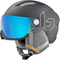 Bolle - Casco da sci con visiera integrata - V-Atmos Black Matte - Taglia 52-55 cm - Grigio