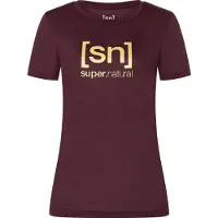 Super.natural Women's The Essential Logo Tee Maglia merino Donna (XL, rosso)