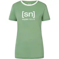 Super.natural Women's The Essential Logo Tee Maglia merino Donna (L, verde)