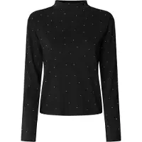 Pepe Jeans per donna. PL5000050 Maglietta nera Bunna (L), Nero, Casual, Cotone, Manica lunga