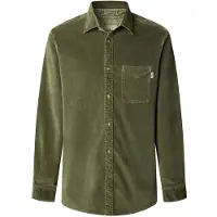 Pepe Jeans per uomo. PM3090844 Camicia verde Clayton (XS), Casual, Cotone, Manica lunga