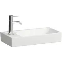 Laufen MEDA lave-mains, encastrable, plage de robinetterie à gauche, 460x235mm, avec trou pour robinetterie, sans trop-plein, H8151147571131, H8151147571131