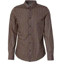 Scotch & Soda Micro Aop Slim-fit Shirt Ditsy Leaf Stripe Peacoat Taglia: M | Camicie Business Outlet | Uomo