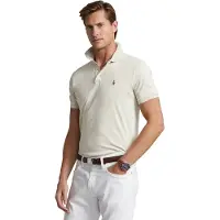 Ralph Lauren per uomo. 710713130002 Polo slim fit personalizzata in morbido cotone bianco (XL), Casual, Manica corta