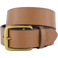 Ralph Lauren per uomo. 405913732002 Cintura in pelle con cavallo marrone (32), Casual, Avana, Classico