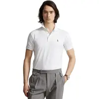 Ralph Lauren per uomo. 710685514001 Polo bianca slim fit morbida al tatto (S), Bianco, Casual, Cotone, Manica corta