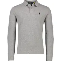 Ralph Lauren per uomo. 710680790003 Polo in piqué slim fit personalizzata grigia (M), Casual, Grigio, Cotone, Manica lunga