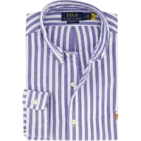 Ralph Lauren per uomo. 710914027001 Camicia oxford a righe Slim Fit blu (S), Casual, Cotone, Manica lunga