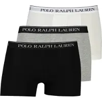 Ralph Lauren per uomo. 714835885003 3 boxer in cotone elasticizzato (XXL), Nero, Bianco, Homewear, Grigio, Elastan