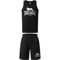 Lonsdale Completo per l'allenamento 'Polmood' nero / bianco