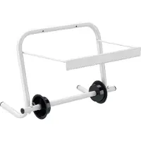 Wiltec Porta rotoli di carta fino a Ø 40 x 34 cm, dispenser di carta 31 x 45,5 x 38,5 cm, porta rotoli di pulizia in metallo, porta rotoli da cucina a parete