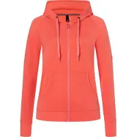 Super.natural Women's Essential Zip Hoodie Maglia con zip e cappuccio Donna (XS, rosso)