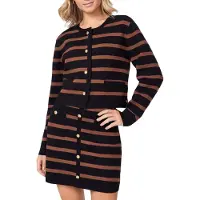Scotch & Soda Sweater Black Night/ Nuthatch Stripe Taglia: L | Cardigan Outlet | Donna | Nero