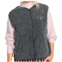 Billabong Women's Be Happy Vest Gilet in pile Donna (XXL, grigio)