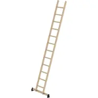 MUNK Günzburger Steigtechnik MUNK scala singola in legno con barra divaricatrice nivello 12 pioli